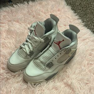 Jordan Athletic Shoes White and Red